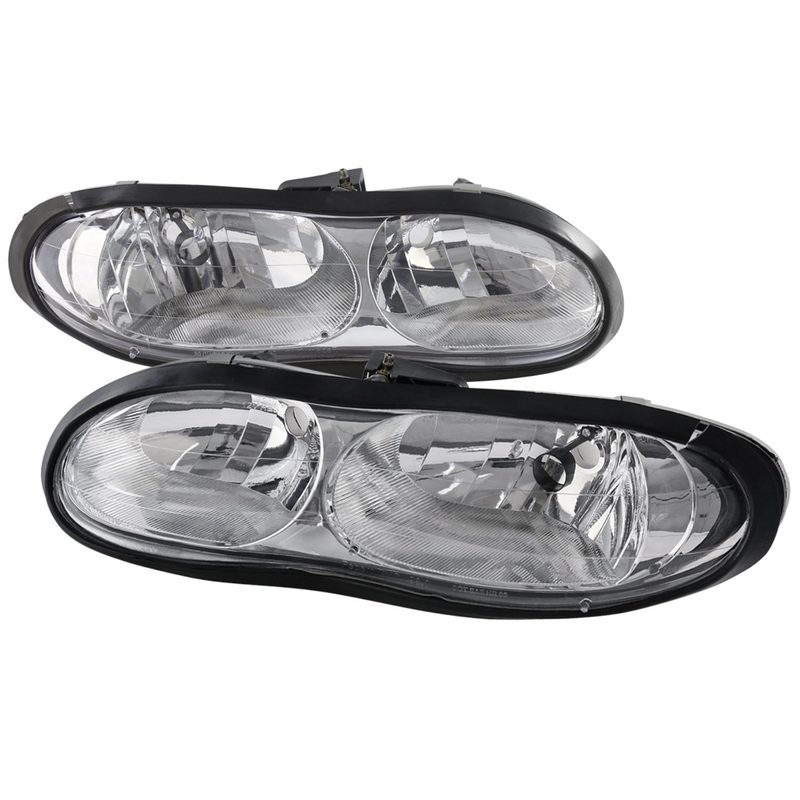 1998-2002 Chevy Camaro Factory Style Headlights Chrome Housing/Clear Lens