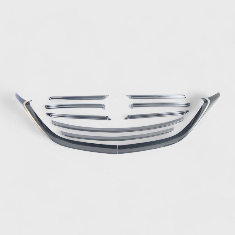 2016-2023 Mazda CX-9 Grille Overlay Gloss Black 10Pcs ABS Plastic