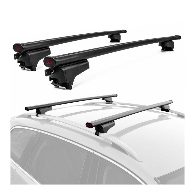 G3 Roof Racks for Volvo XC90 2003-2014 Steel Lockable 2Pcs Black