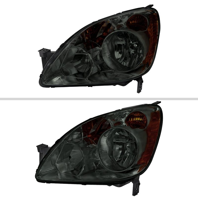 2005-2006 Honda CR-V Factory JP Headlights w/Amber Reflectors Chrome/Smoke