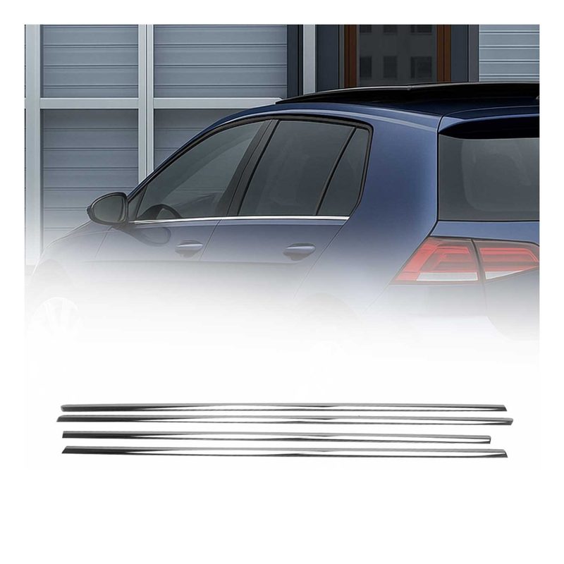 2015-2021 VW Golf GTI MK7 Window Molding Trim Streamer Stainless Steel Silver 4 Pcs