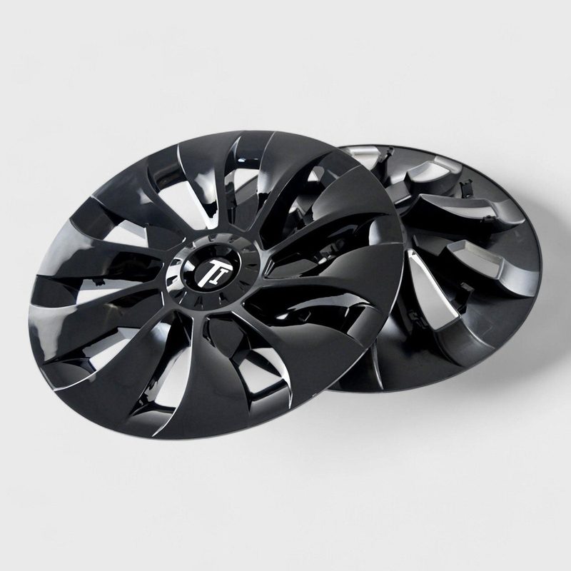 2020-2023 Tesla 3 Wheel Cover Hubcaps Gloss Black 4Pcs ABS Plastic