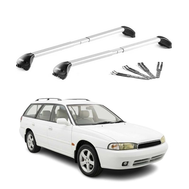 Roof Rack Cross Bars Carrier for Subaru Legacy I II III Wagon 1989-2004 Silver