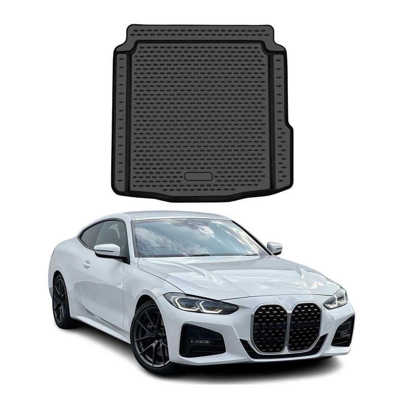 OMAC Cargo Mats Liner for BMW 4 Series G22 G23 Coupé 2021-26 Trunk Mat TPE Black