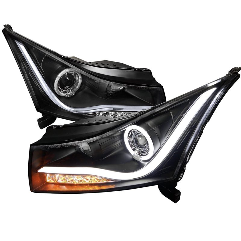 2011-2015 Chevy Cruze / 16 Cruze Limited Headlights LED Light & Signal Black