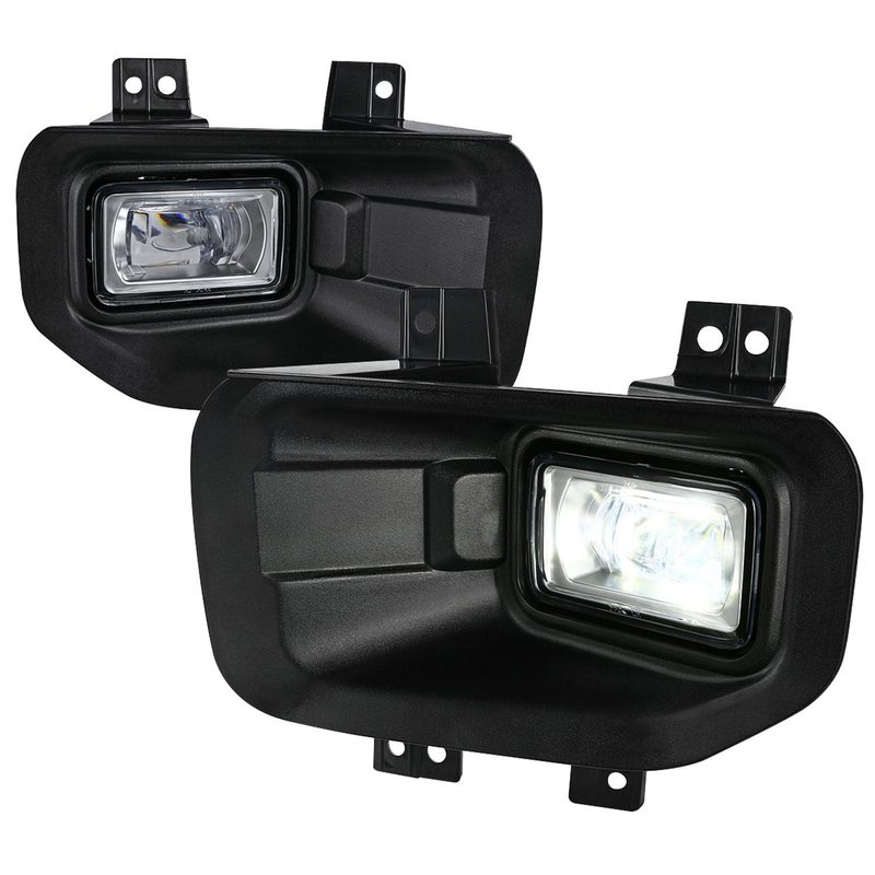 2015-2017 Ford F-150 6500K SMD LED Fog Lights Chrome Housing/Clear Lens
