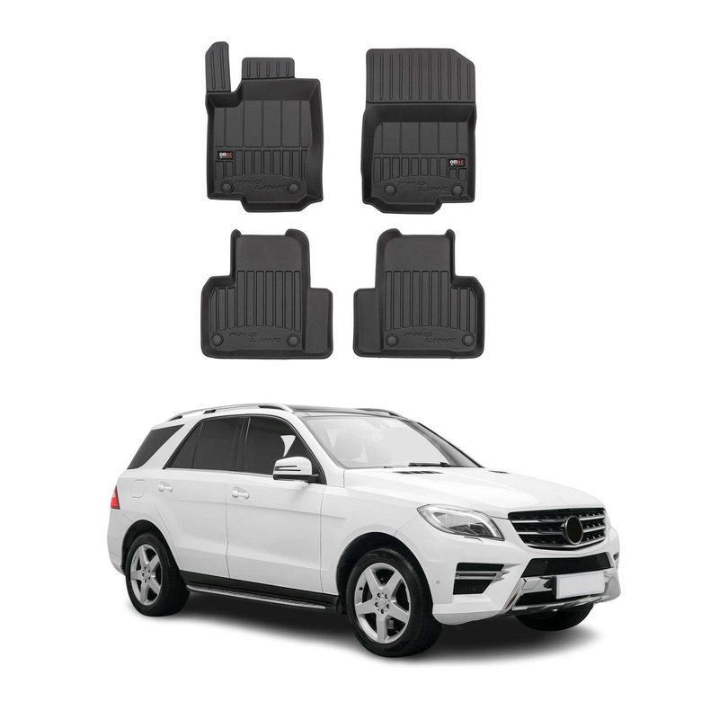 2012-2015 Mercedes ML Class W166 Premium Floor Mats Liners Full Set All Weather Heavy Duty Black