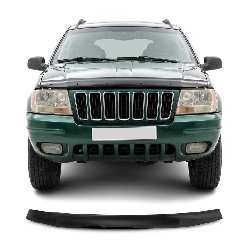 1999-2004 Jeep Grand Cherokee Front Bug Shield Hood Deflector 1 Pc Smoke