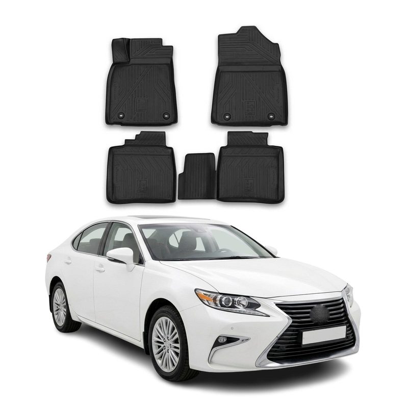 2016-2018 Lexus ES 350 / ES 300h Floor Mats Liners Full Set All Weather Black