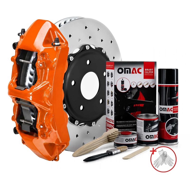 OMAC Brake Caliper Epoxy Based Car Paint Kit Arizona Orange Glossy High-Temp