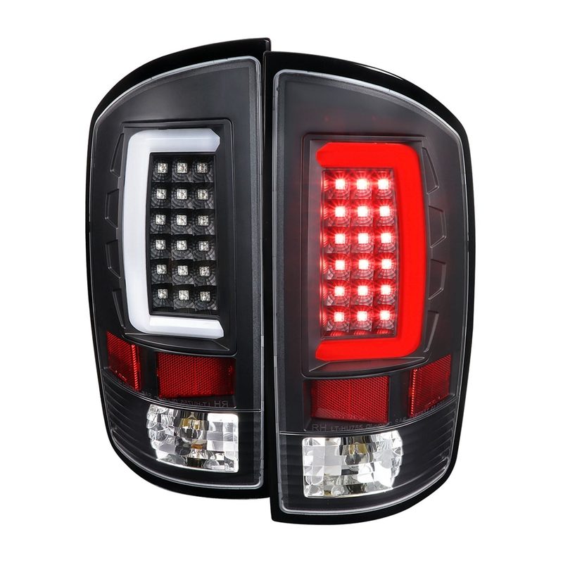 2002-2006 Dodge RAM 1500 2500 3500 LED Tail Lights -G2 Matte Black/Clear Lens
