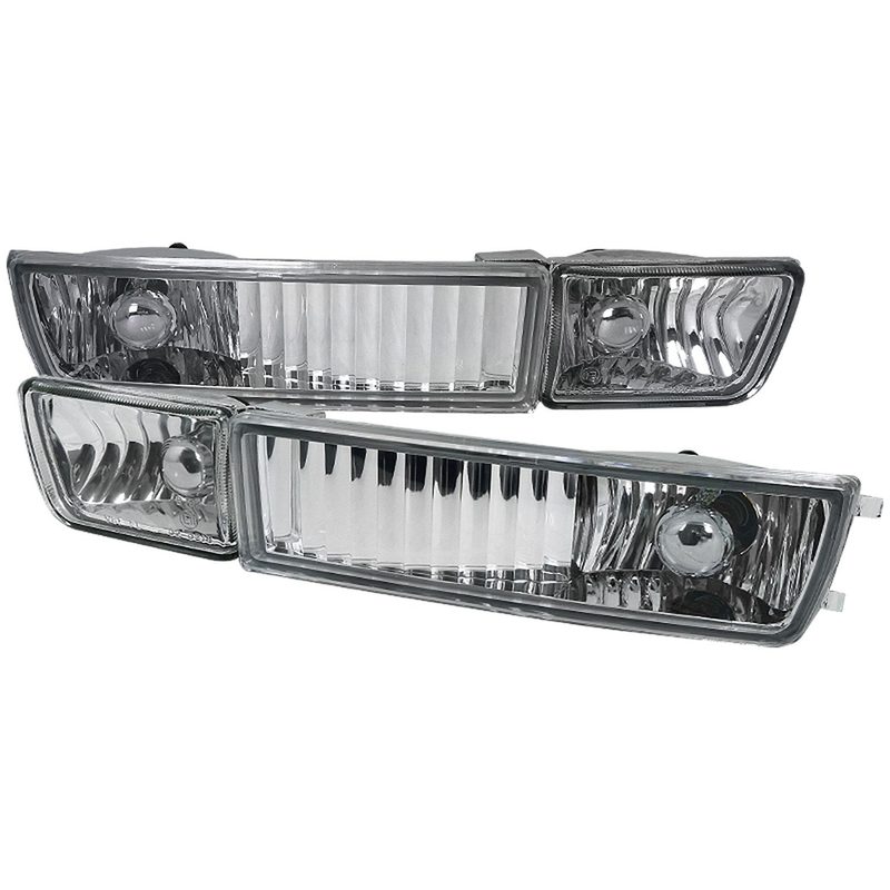1993-1998 VW Golf Mk3/Jetta/Cabrio H3 Bumper Fog Lights Chrome/Clear Lens