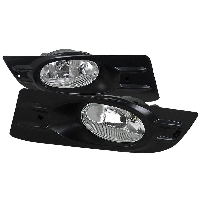 2006-2007 Honda Accord Coupe H11 Fog Lights Kit Chrome Housing/Clear Lens