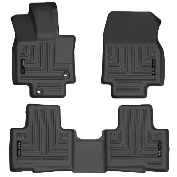 Tapetes Husky Weatherbeater 1ra y 2da Fila color Negro para Highlander 20 - 25