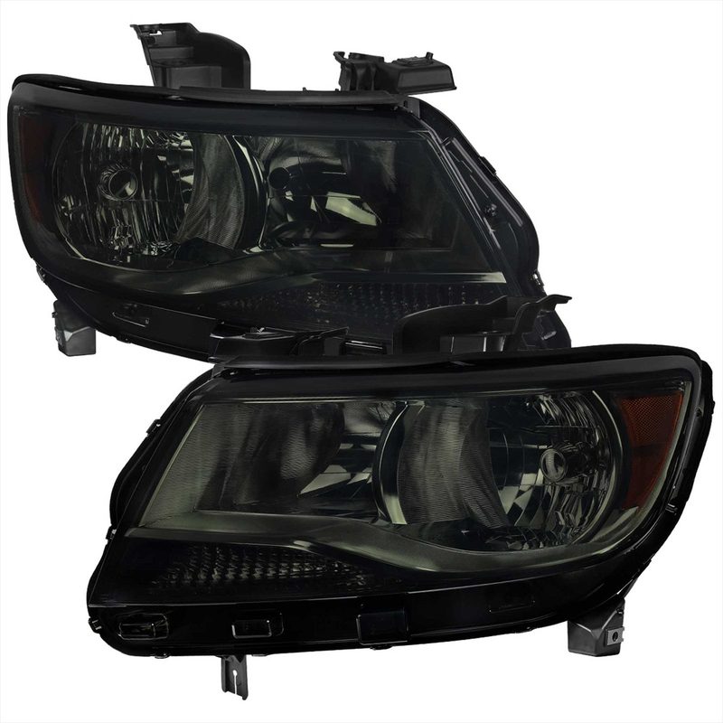 For Chevrolet Colorado 2015-2022 Factory Headlights Chrome Housing Smoked Lens