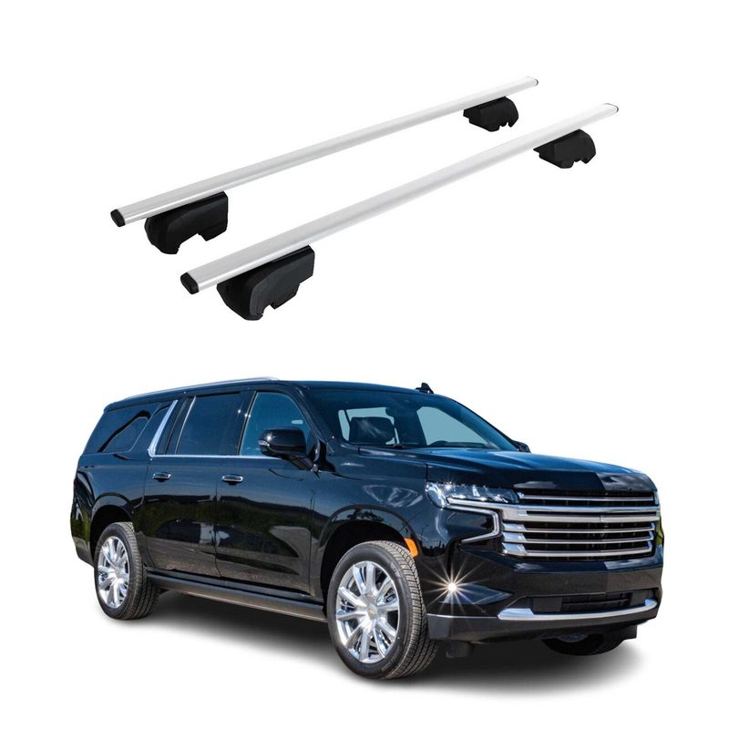 2021-2026 Chevrolet Suburban Roof Rack Cross Bars Silver
