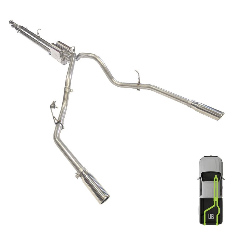 Ford, 2011 - 2016, 6.2L, Stainless - MPI Exhaust Cat-Back Dual Stainless Kits