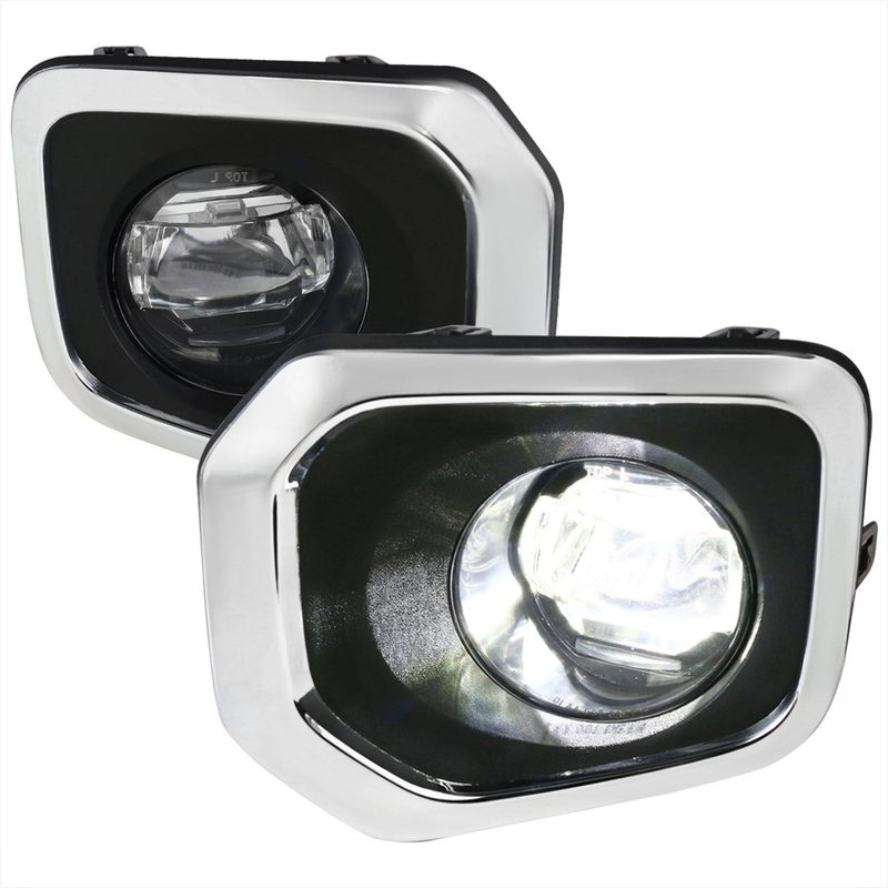 2016-2022 Toyota Tacoma SMD LED Projector Fog Lights Kit Chrome/Clear Lens