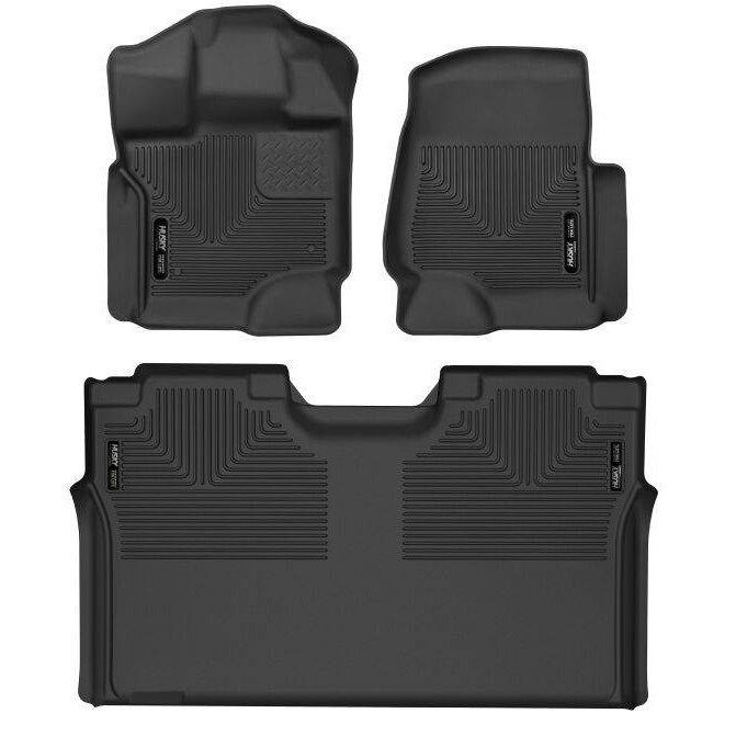 Tapetes Husky Weatherbeater 1ra y 2da Fila color Negro para F-150 / Lobo 15 - 24