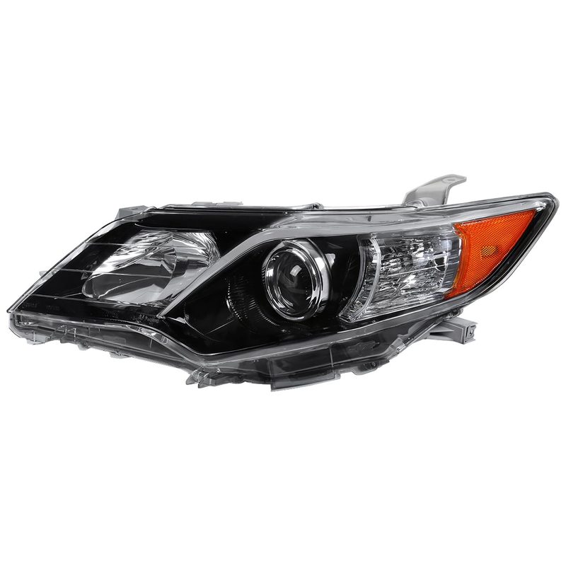 2012-2014 Toyota Camry Projector Headlight Amber Reflector - Driver Side Black