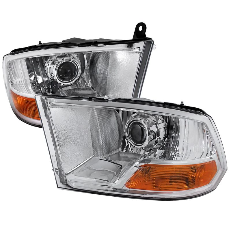 2009-2018 Dodge RAM 1500 / RAM 2500 3500 Retro Projector Headlights Chrome