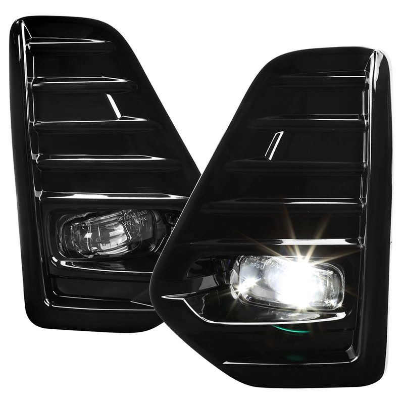 2021-2022 Nissan Kicks LED Fog Lights Kit Glossy Black Housing/Clear Lens