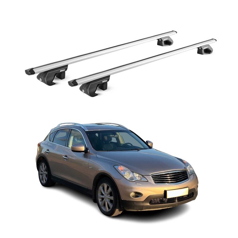2008-2013 Infiniti EX35 EX37 Roof Rack Cross Bars Silver