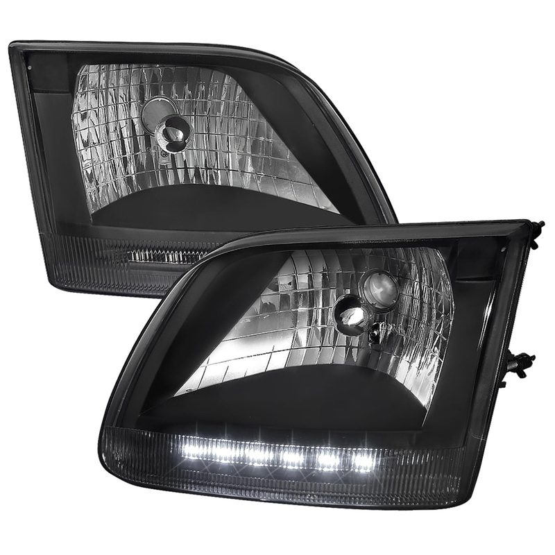 1997-2004 Ford F-150/Expedition Factory Headlights SMD LED Light Strip Black