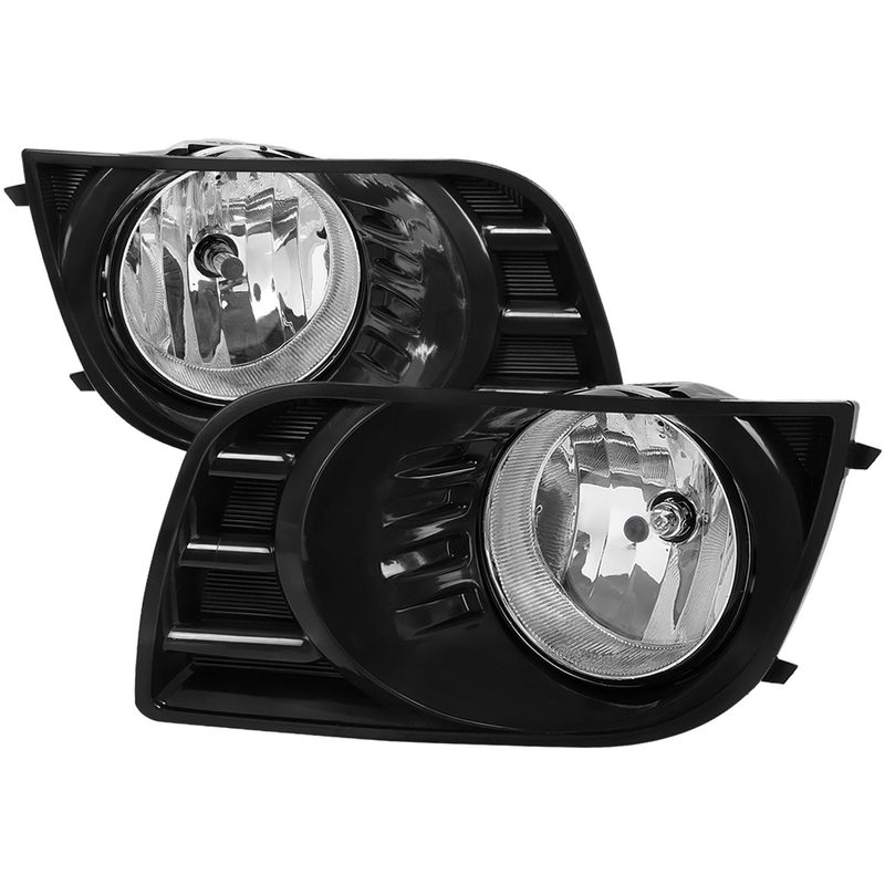 2008-2017 Toyota Sequoia H10 Fog Lights w/Switch & Wiring Harness Chrome/Clear