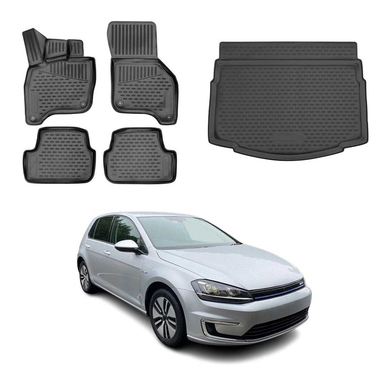 OMAC Floor Mats & Cargo Liners for VW e-Golf 2015-2019 Lower Trunk
