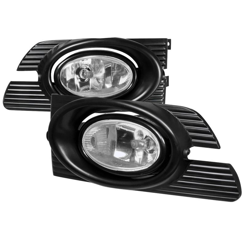 2001-2002 Honda Accord Sedan H11 Fog Lights Kit Chrome Housing/Clear Lens