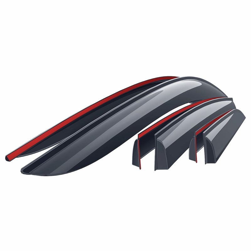 Goodyear Wind Deflectors for Jeep Grand Cherokee L 2021-2025 Tape-On Smoke 6 pcs
