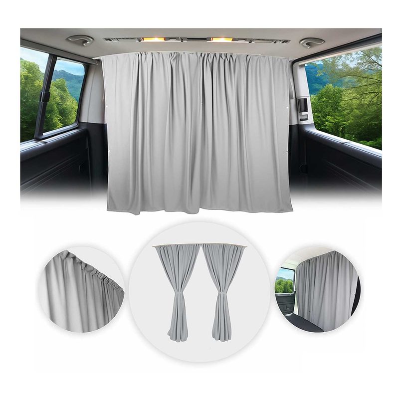 2013-2021 Nissan NV200 Cabin Divider Curtain Privacy Curtains Gray 2Curtains