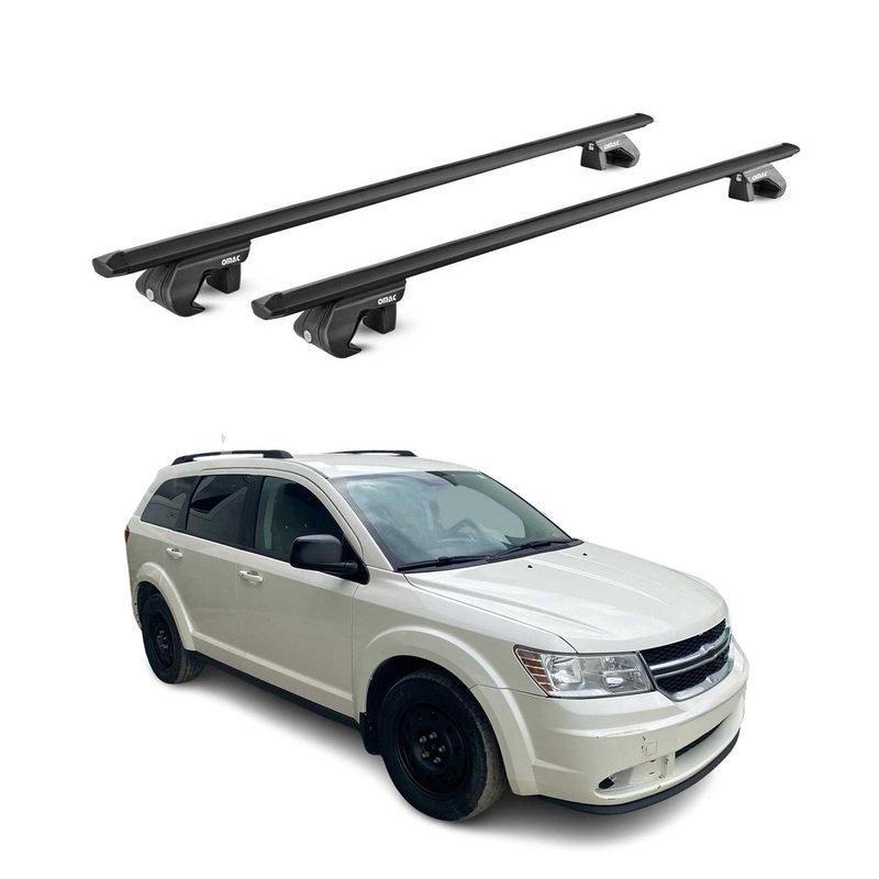 2009-2020 Dodge Journey Roof Rack Cross Bars Black Carrier 2 Pcs