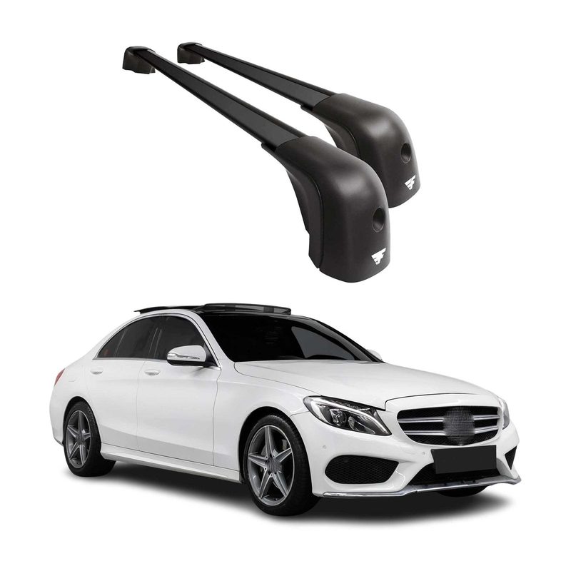 2015-2021 Mercedes C Class W205 Sedan OE Style Roof Racks Cross Bars Black