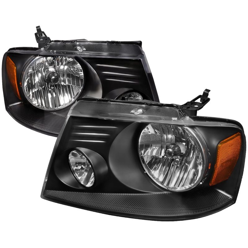 2004-2008 Ford F-150/ 2006-2008 Lincoln Mark LT Factory Headlights Matt Black