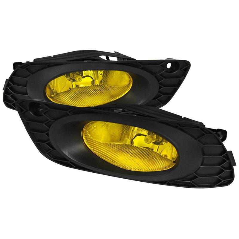 2012 Honda Civic Sedan H11 Fog Lights Kit Chrome Housing/Yellow Lens