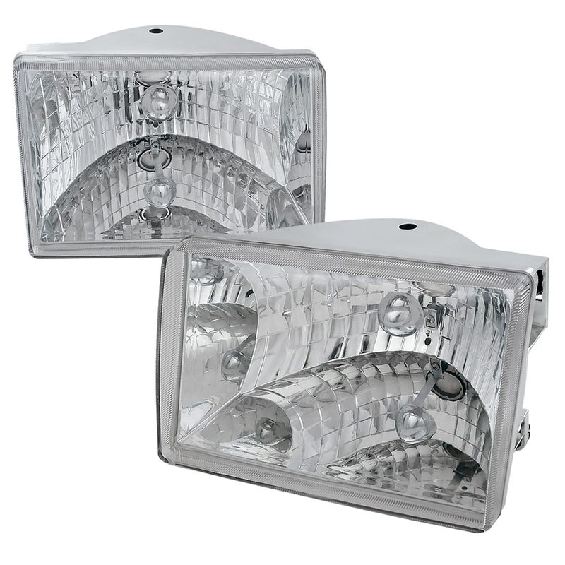 1993-1998 Jeep Grand Cherokee Factory Style Headlights Chrome/Clear Lens