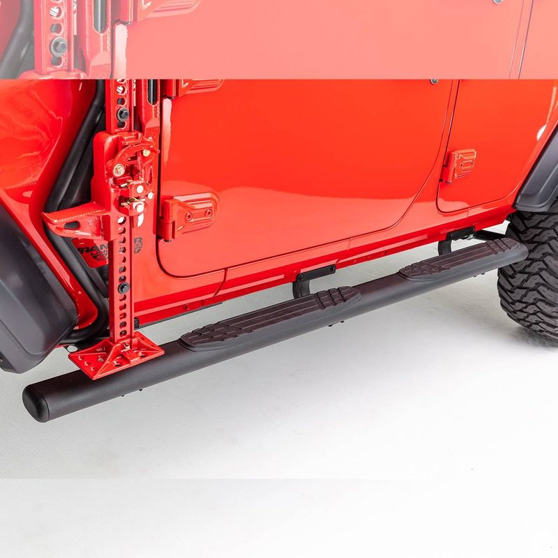 Estribos WIDESIDER Fusion 4" Ngo Tex de 73" para Jeep Wrangler JL 18-25