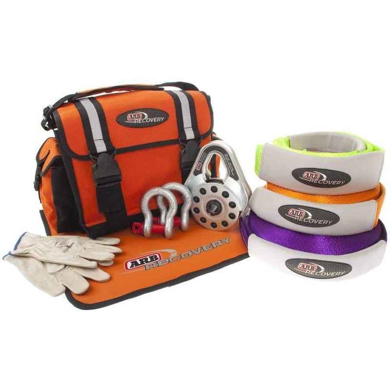 ARB Premium Recovery Kit (Bolsa, Polea, Grilletes, Guantes, Eslinga y Protector de Arbol)