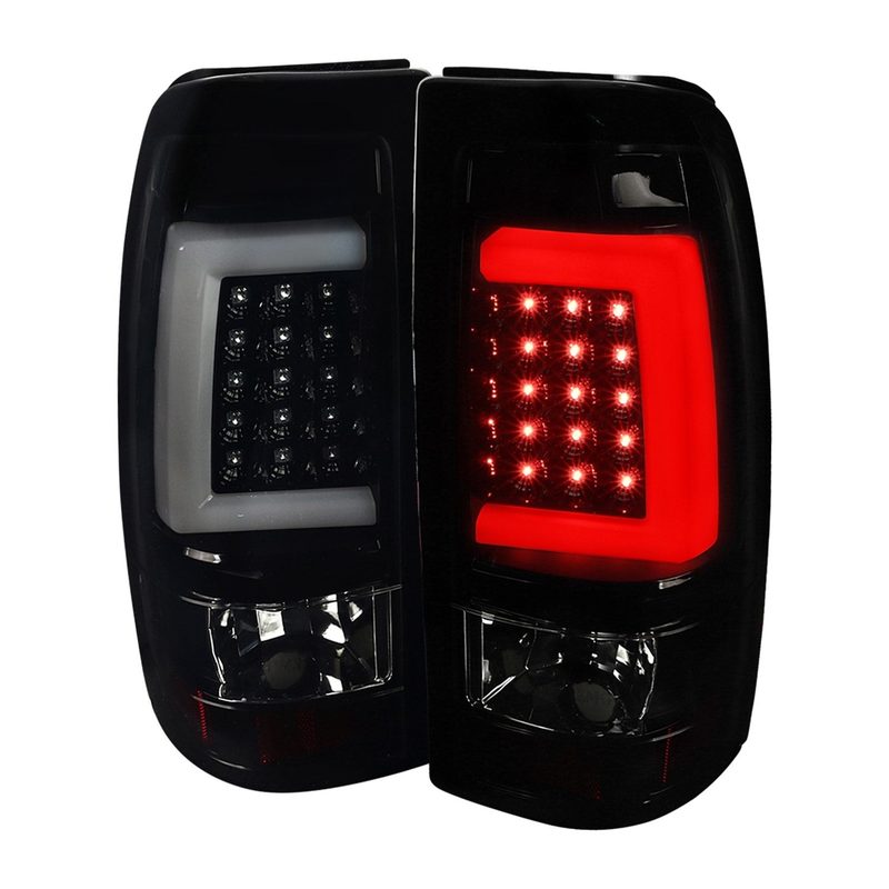 1999-2002 Chevy Silverado/ 99-2006 Sierra LED Tail Lights G2 Glossy Black/Smoke