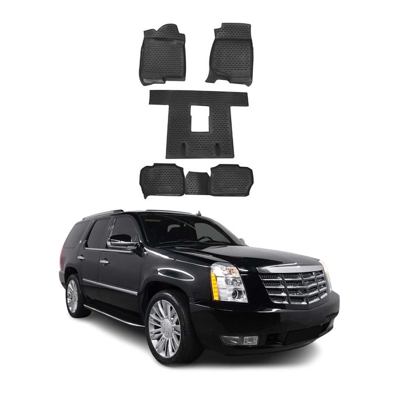 2007-2014 Cadillac Escalade ESV OMAC Floor Matss Liner Black All-Weather 5x