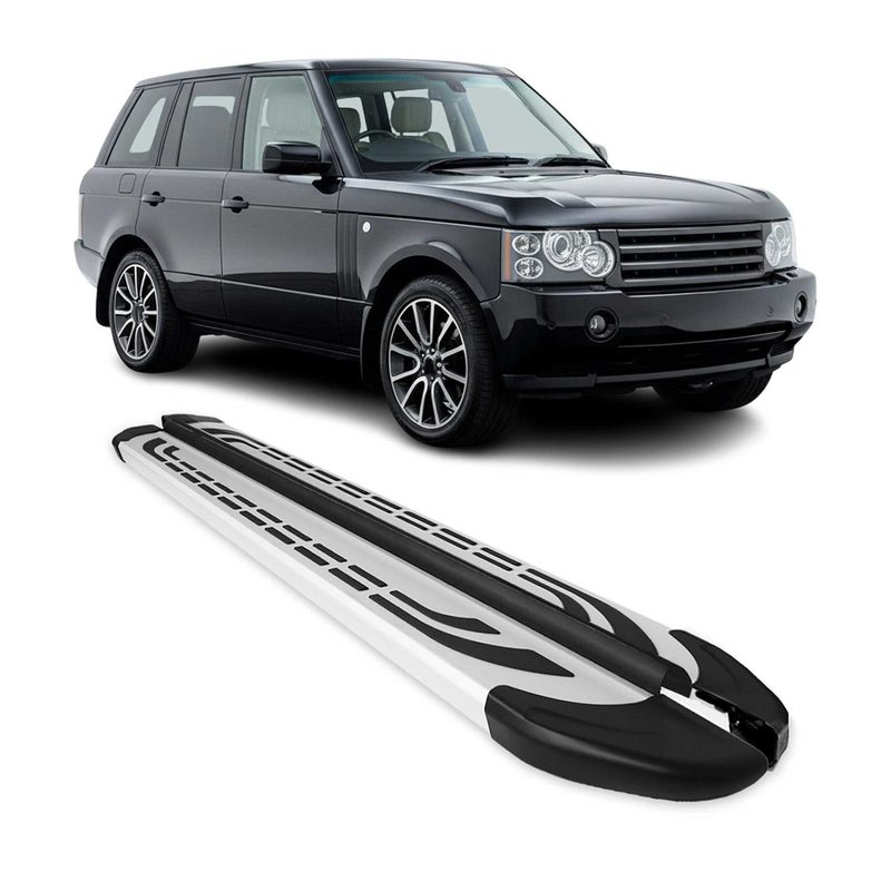 2003-2012 Land Rover Range Rover Running Boards Side Steps Silver
