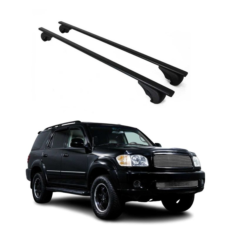 2001-2007 Toyota Sequoia Roof Rack Cross Bars Black