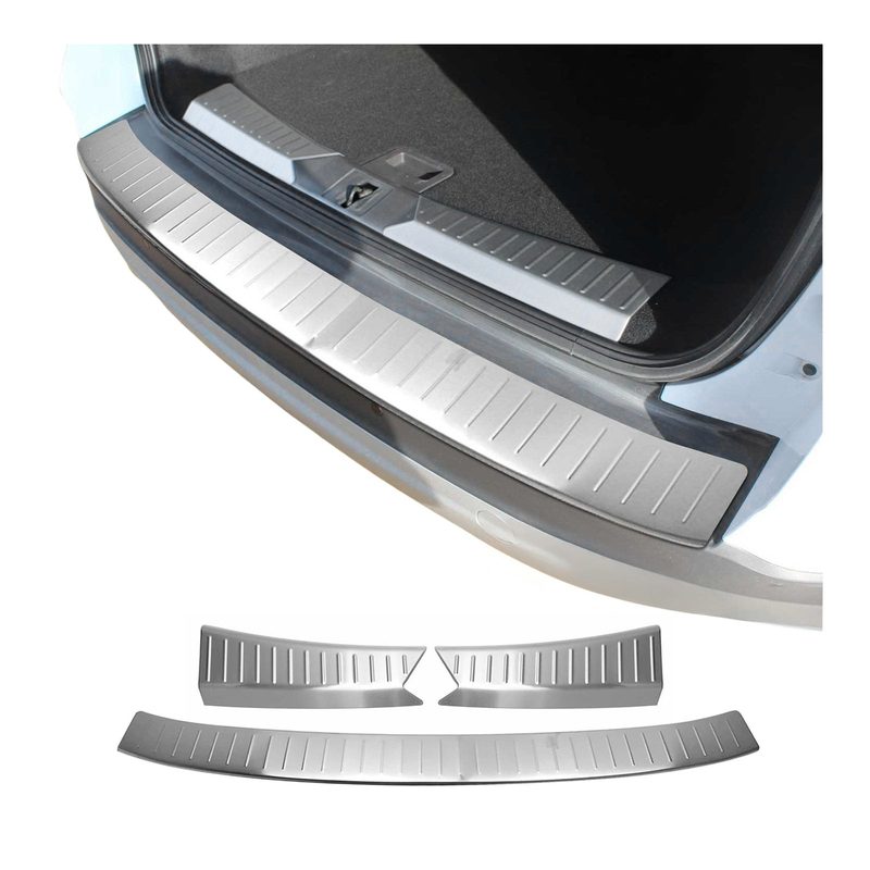 Rear Bumper Guard & Trunk Sill Cover Set for Ford Escape 2013-16 Pre-FL Brushed