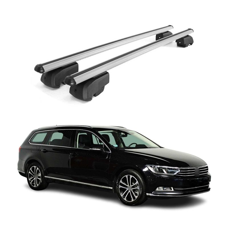 2015-2019 VW Passat B8 Variant Roof Rack Cross Bars Silver