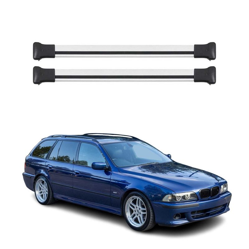 1997-2004 BMW 5 Series E39 Roof Rack Cross Bars Silver