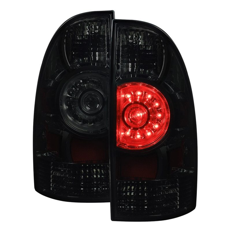 2005-2015 Toyota Tacoma LED Tail Lights Chrome Housing/Dark Smoke Lens