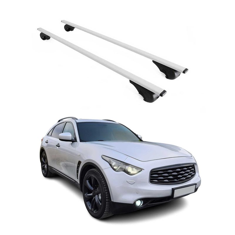 2009-2013 Infiniti FX50 Roof Rack Cross Bars Silver