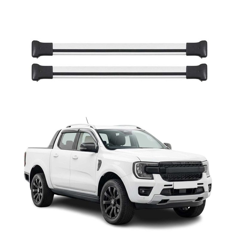 Roof Rack Cross Bars Luggage Carrier for Ford Ranger P703 2024-2026 Gray 2Pcs